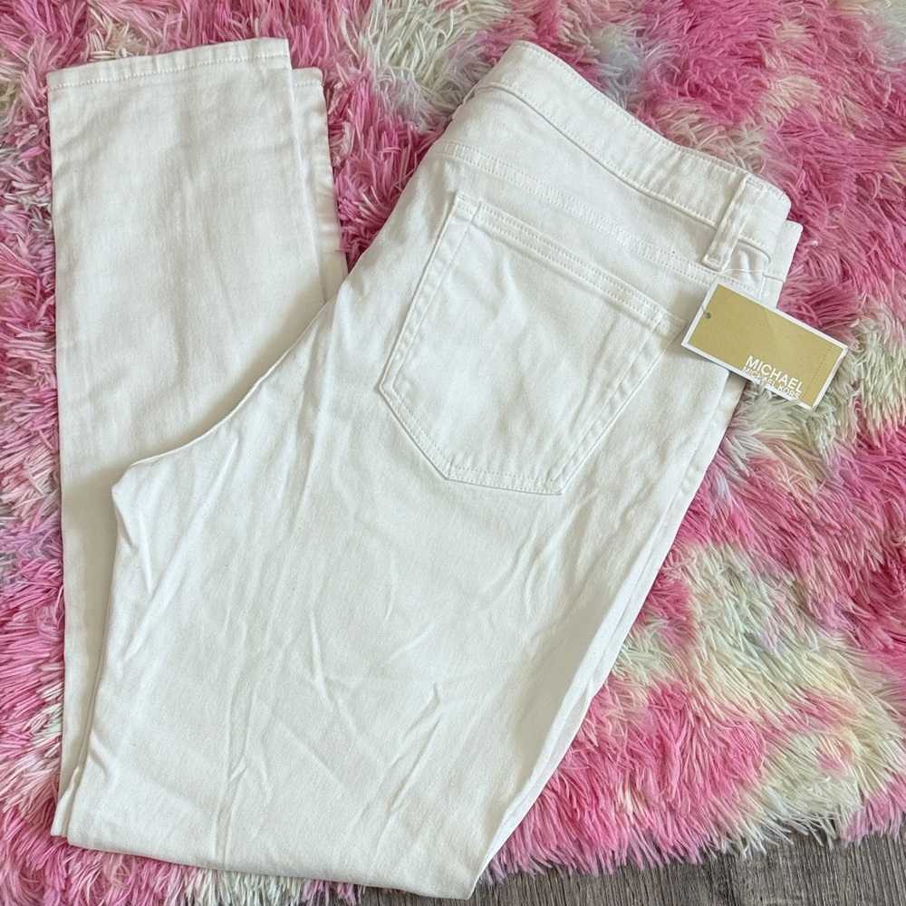 Michael Kors Women's Off-White Skinny Leg Jeans